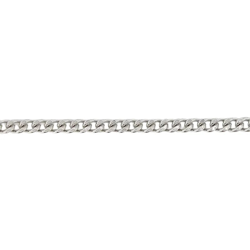 9 Carat White Gold 60cm 5.75g Diamond Cut Curb Chain
