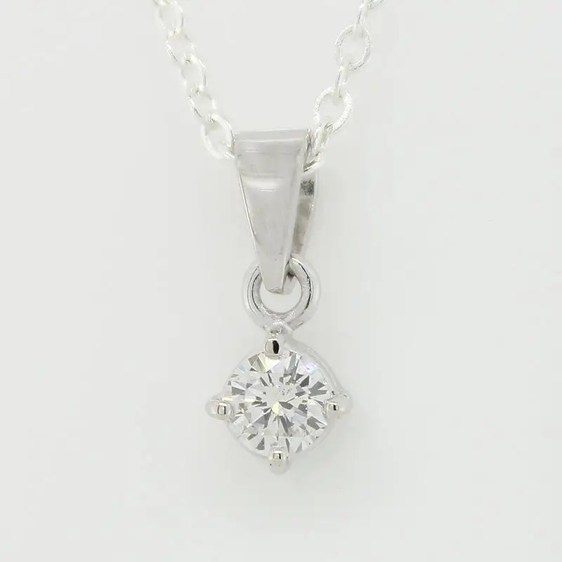 9 carat White Gold HM 0.24CT J/K Diamond Pendant