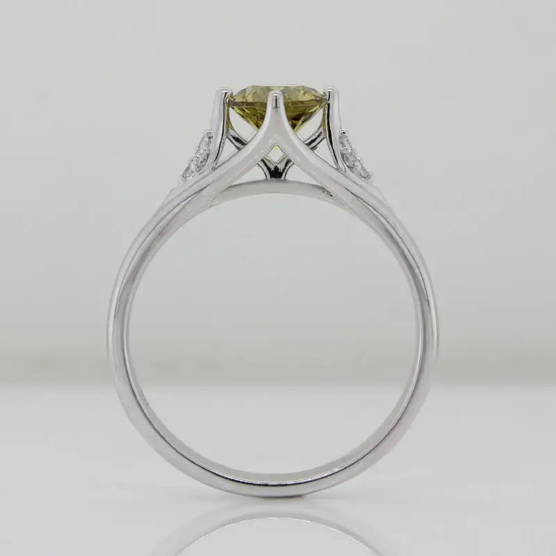 9 Carat White Gold Mali Garnet & Diamond Ring