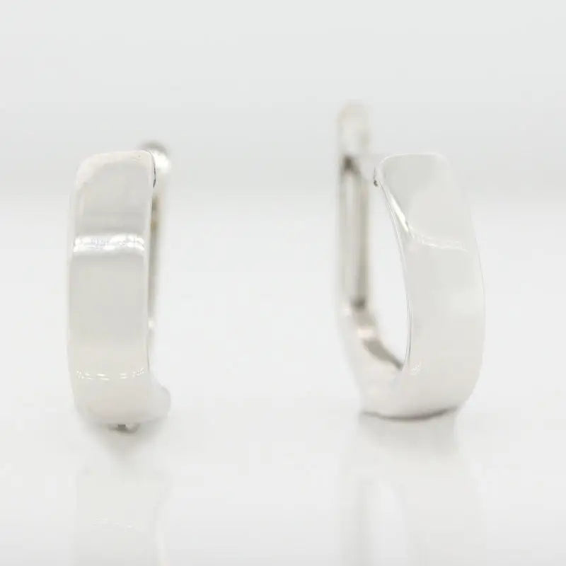 9 carat White Gold Sterling Silver Filled Hoop Earrings