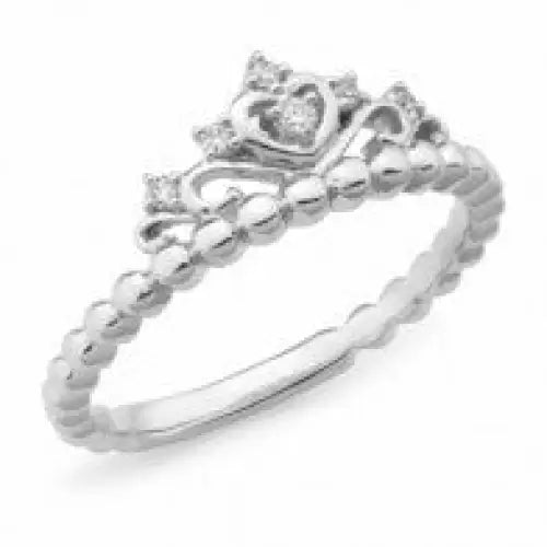 9 Carat White Gold Tiara Diamond Ring