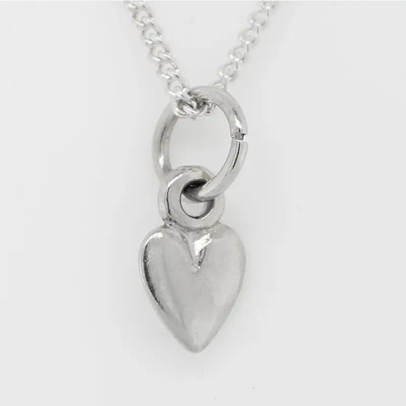 9 Carat White Gold Tiny Heart