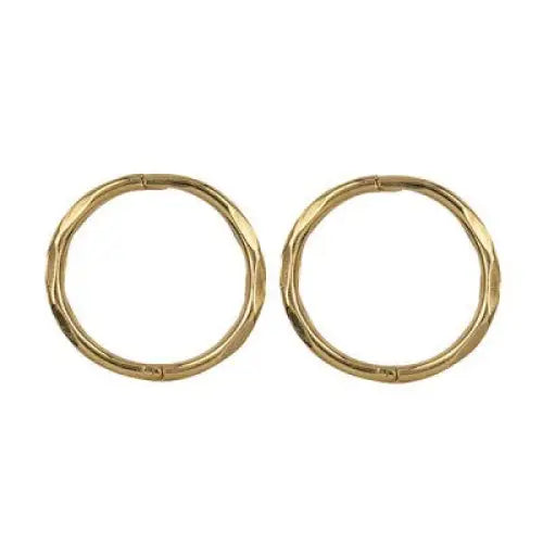 9 Carat Yellow Gold 10mm Internal Diameter Facet Sleepers