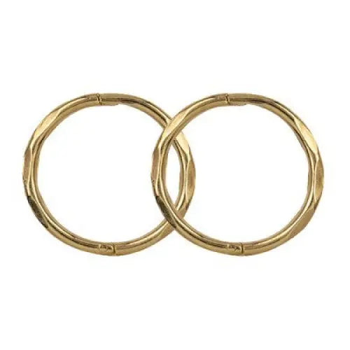 9 Carat Yellow Gold 14mm Internal Diameter Facet Sleepers