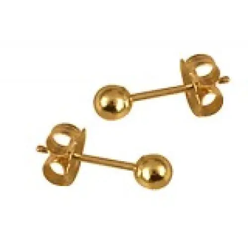 9 Carat Yellow Gold 3mm Ball Studs