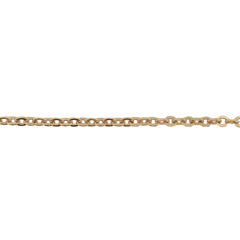 9 Carat Yellow Gold 45cm 3.4g Hammered Cable Chain SEASPRAY