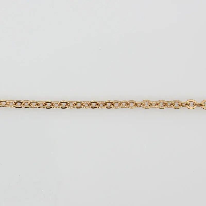 9 Carat Yellow Gold 45cm 3.4g Hammered Cable Chain