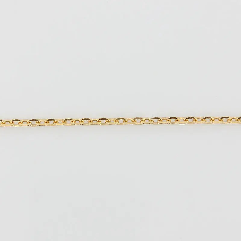 9 Carat Yellow Gold 50cm 2.44g Diamond Cut Cable Chain