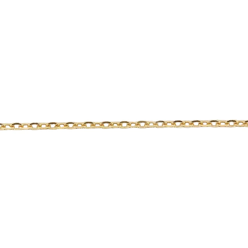 9 Carat Yellow Gold 50cm 2.48g Diamond Cut Cable Chain