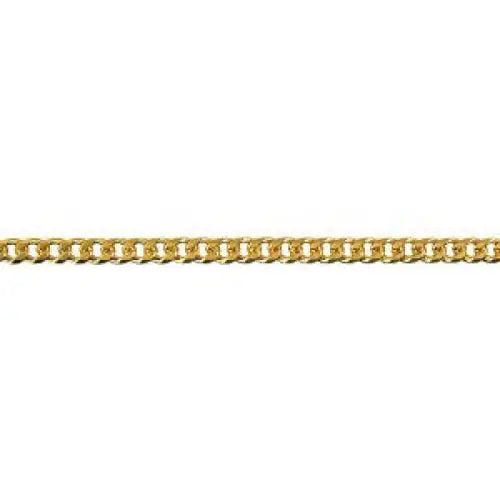 9 Carat Yellow Gold 50cm Bevelled Diamond Cut Curb Chain, 10.60 Grams