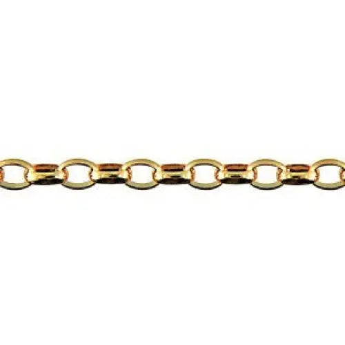 9 Carat Yellow Gold 50cm Oval Belcher Chain 17.41 Grams
