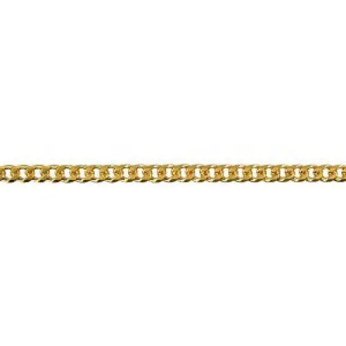9 Carat Yellow Gold 55cm Bevelled Diamond Cut Curb Chain