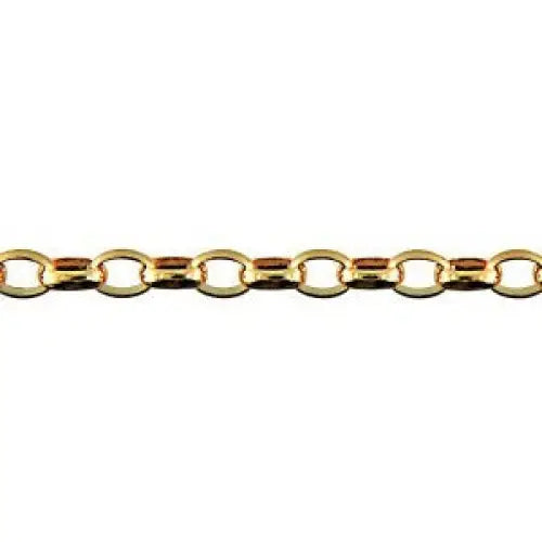 9 Carat Yellow Gold 55cm Oval Belcher Chain, 19.39 Grams