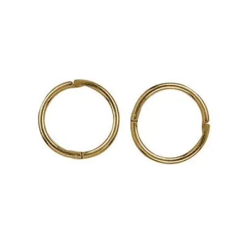 9 Carat Yellow Gold 8mm Internal Diameter Solid Plain Sleepers