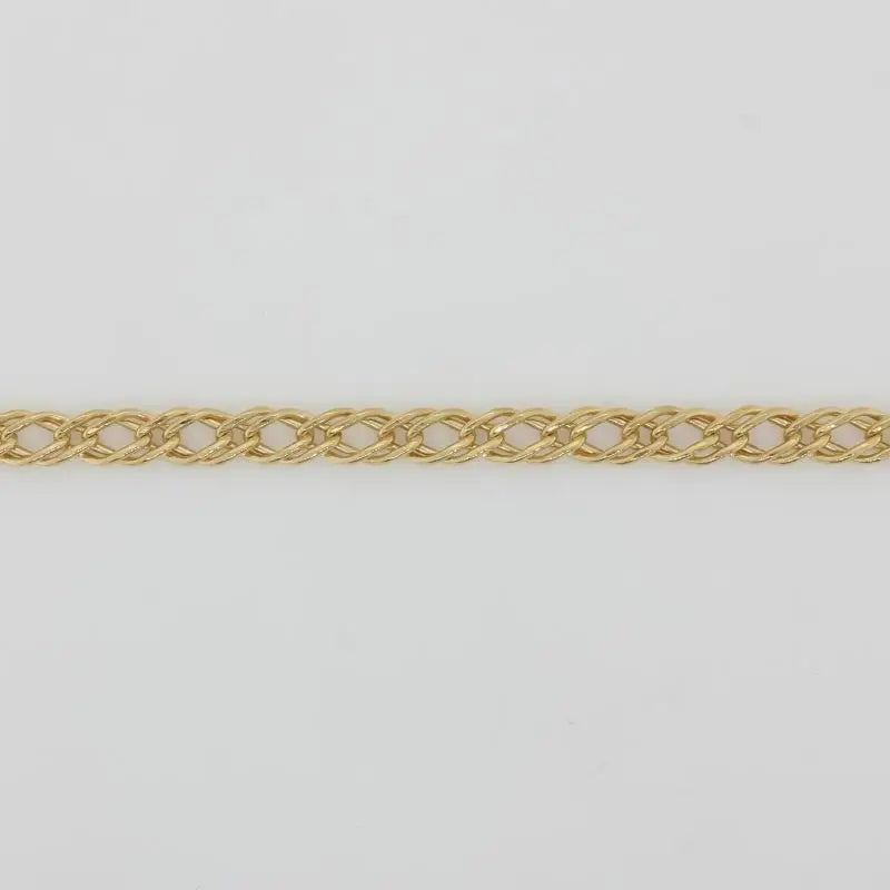 9 Carat Yellow Gold Bonded Sterling Silver 45cm Double Curb Chain