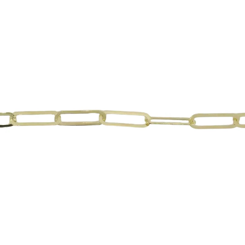 9 Carat Yellow Gold Bonded Sterling Silver 45cm Paper Link