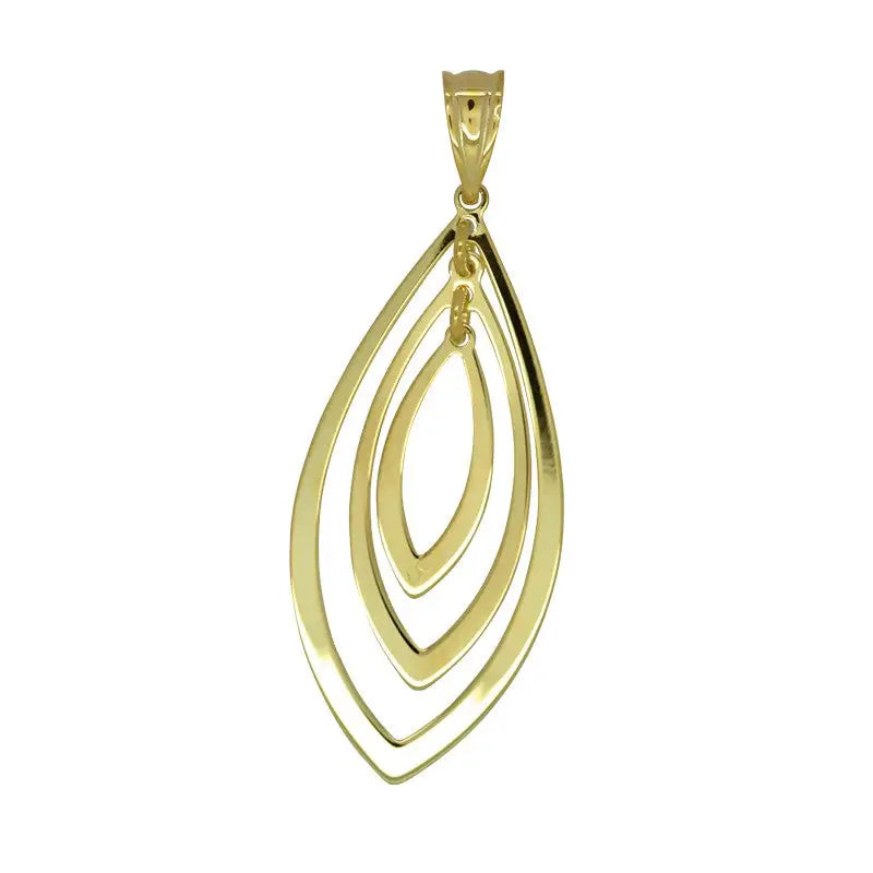 9 carat Yellow Gold Bonded Sterling Silver Triple
