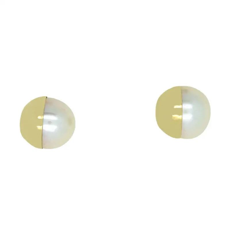 9 Carat Yellow Gold Fresh Water Pearl Stud Earrings SEASPRAY