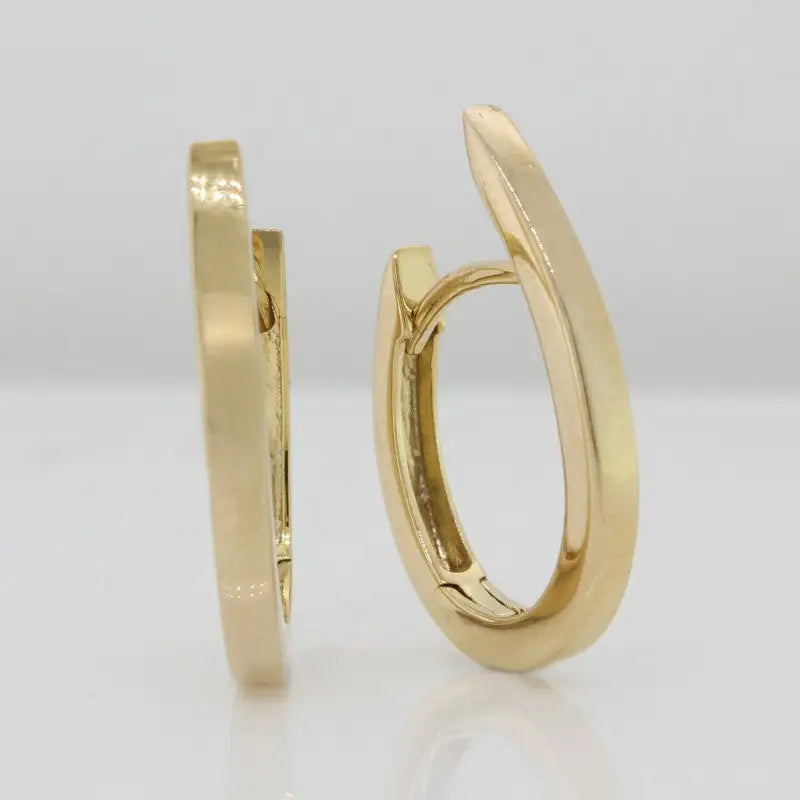 9 Carat Yellow Gold  Huggie  2