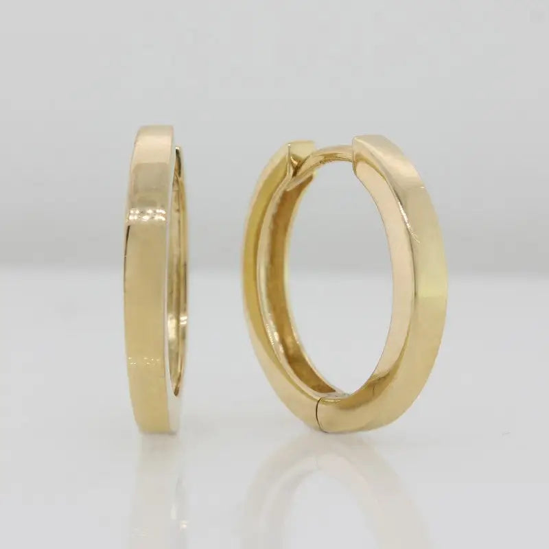 9 Carat Yellow Gold  Huggie Hoops