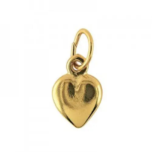 9 carat Yellow Gold Medium Solid Heart Pendant SEASPRAY