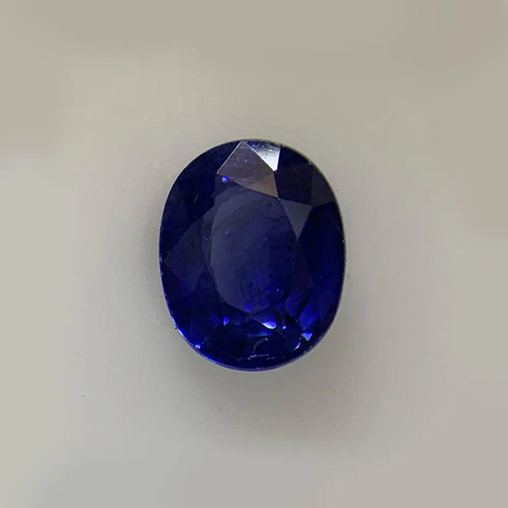 9 Carat Yellow Gold Mid Blue Sapphire & Diamond Pendant