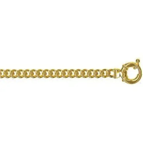 9 Carat Yellow Gold Round Curb Euro Bolt Ring Bracelet 16.88 Grams