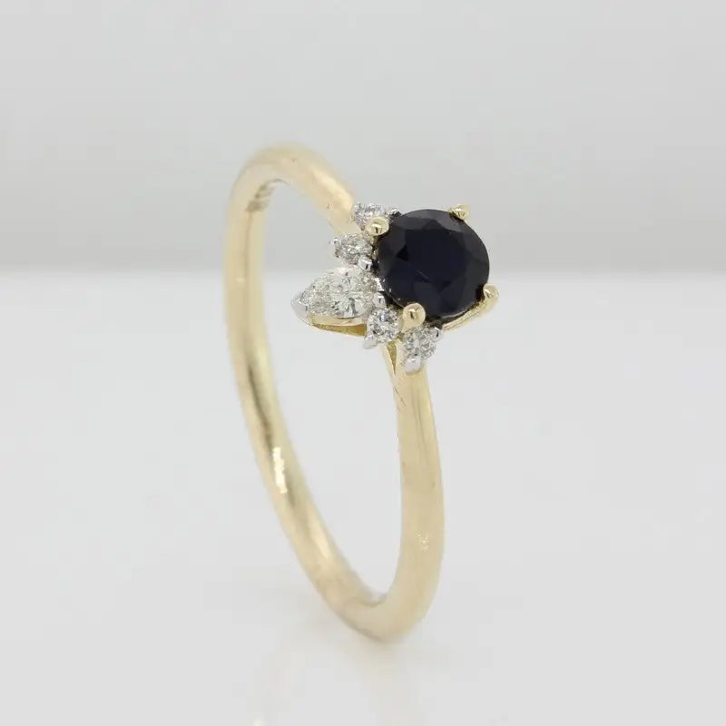 9 Carat Yellow Gold Sapphire & Diamond Ring 3