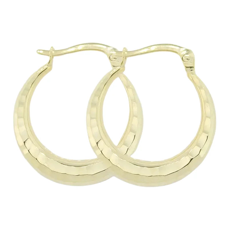 9 Carat Yellow Gold Silver Filled Hoop Earrings 4 SEASPRAY
