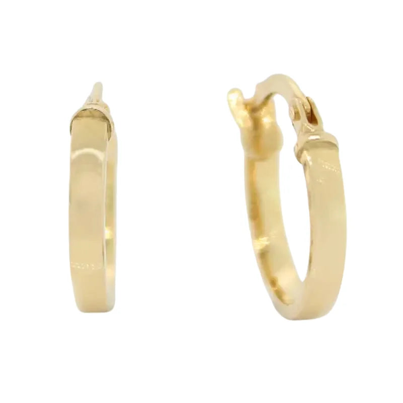 9 Carat Yellow Gold & Sterling Silver Bonded 10mm Internal