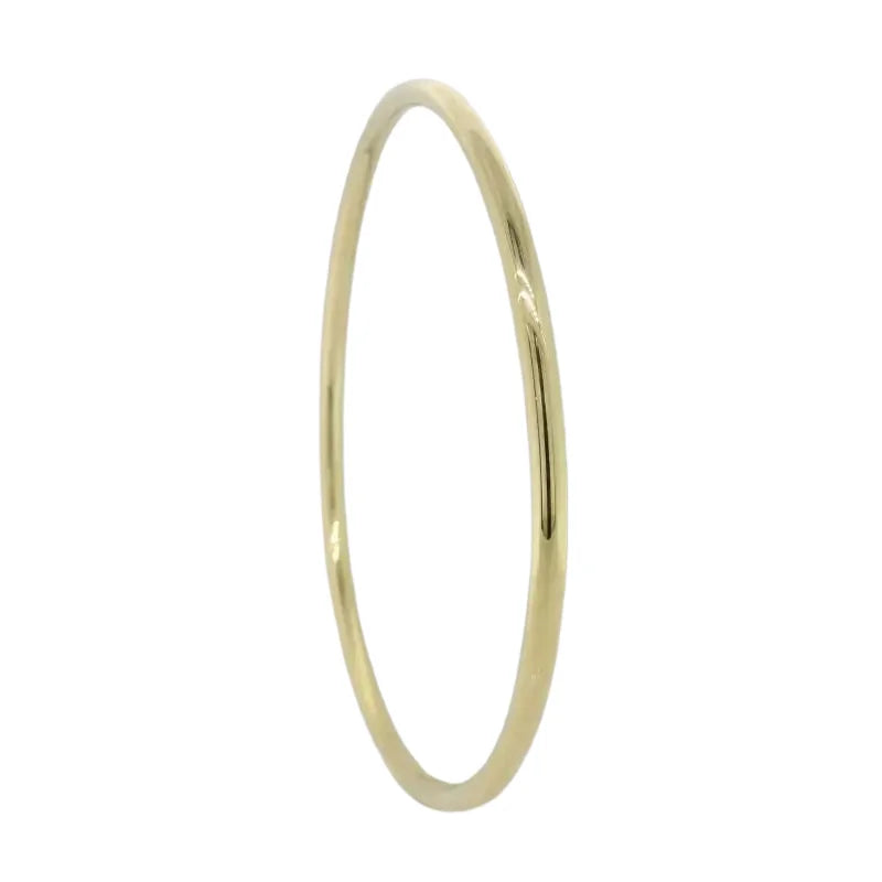 9 Carat Yellow Gold Sterling Silver Bonded Hollow Bangle