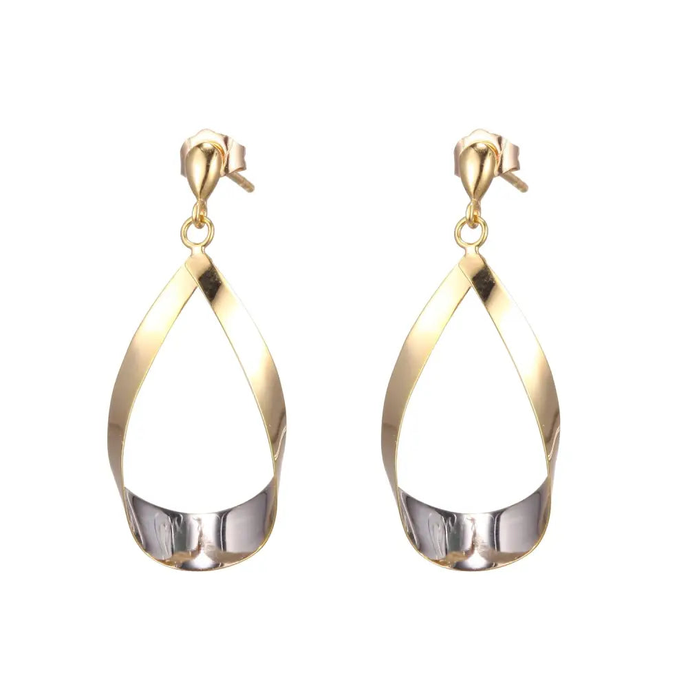 9 Carat Yellow Gold Stud Pear Drop Earrings