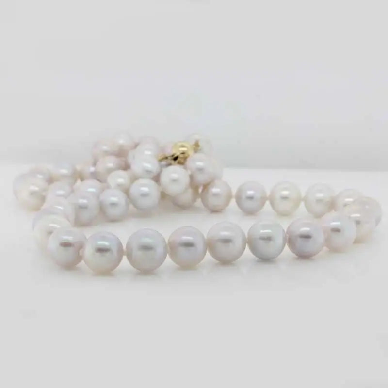 9Y Freshwater Light Grey 9mm Pearl 45cm Necklet