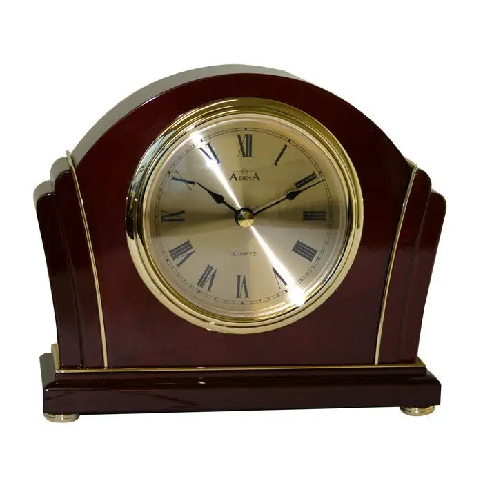 Adina Mantle Clock Mahogany Roman