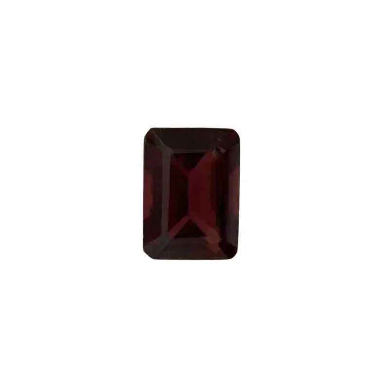 Almandine Garnet Emerald Cut 7.15x5.2mm 1.60ct Dark Red