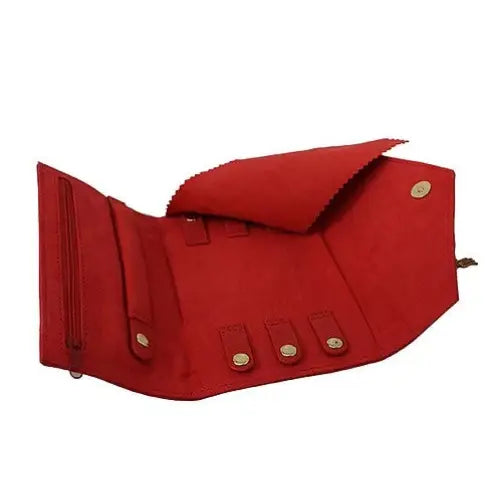 ANA T Coral Red Jewellery Travel Roll