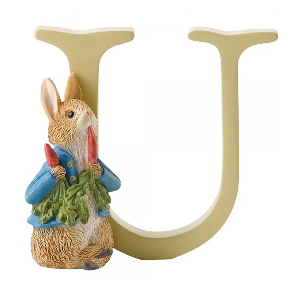 Beatrix Potter Letter "U" - Peter Rabbit With Radishes