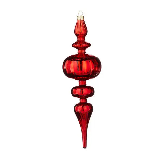Christmas Red Finial Glass Ornament 27cm SEASPRAY VALUATIONS