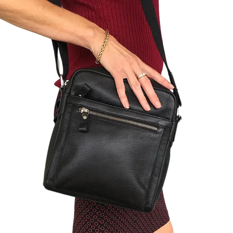 Cudworth Small Black Leather Bag SEASPRAY VALUATIONS & FINE