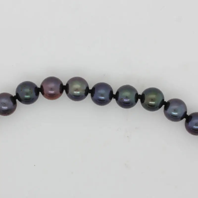 Dyed Freshwater Pearl Necklace with 6.00mm - 6.50mm Pearls with a Sterling Silver Parrot Clasp