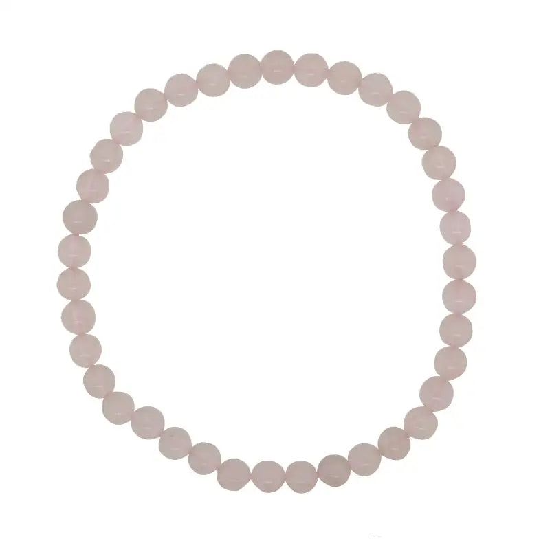 Elastic Rose Quartz Bracelet  - 38 x 5mm Round Beads