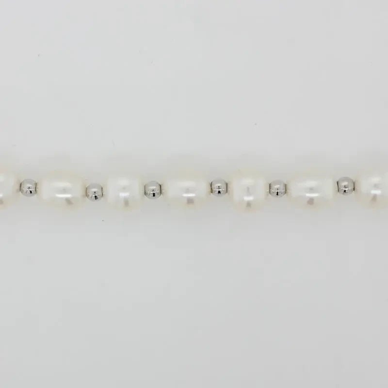 Freshwater 7.00mm - 7.50mm Pearl 45cm Necklet with Sterling