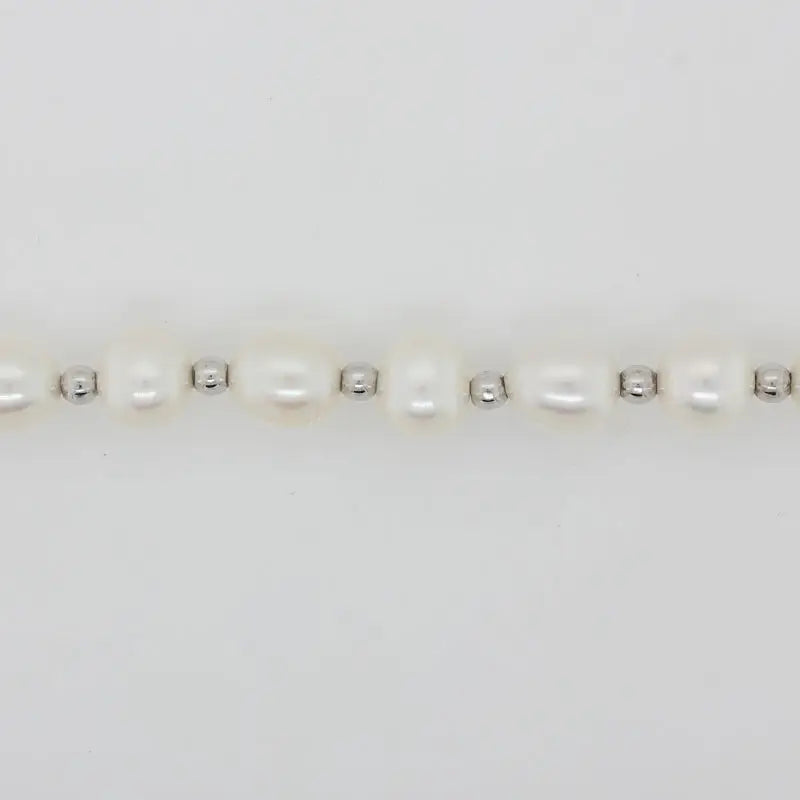 Freshwater 7.00mm Pearl 45cm Necklet with Sterling Silver