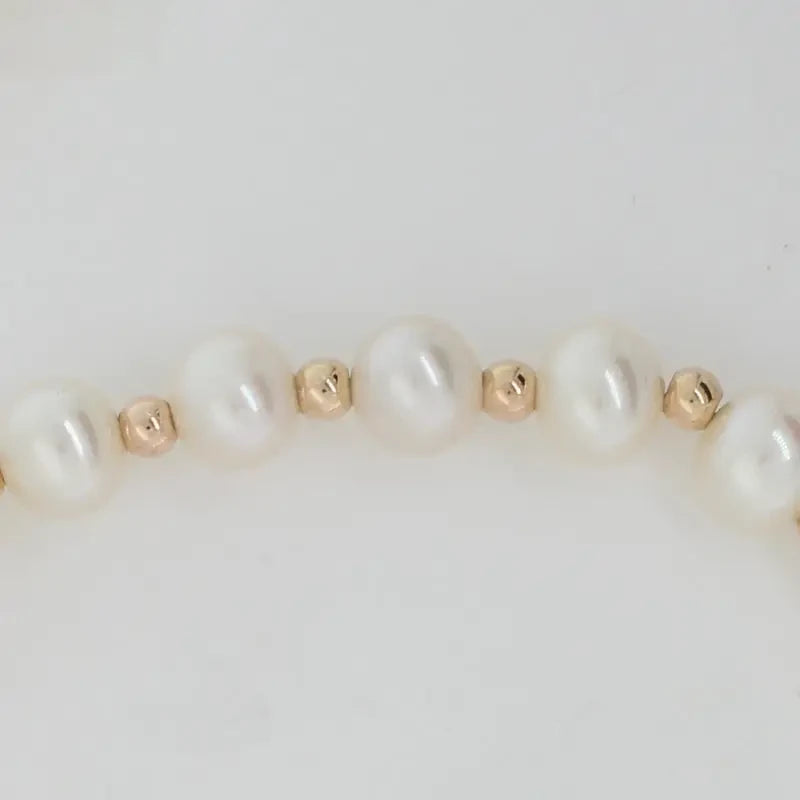Freshwater Pearl 6.00mm to 6.5mm 45cm Necklace - 14ct Rose