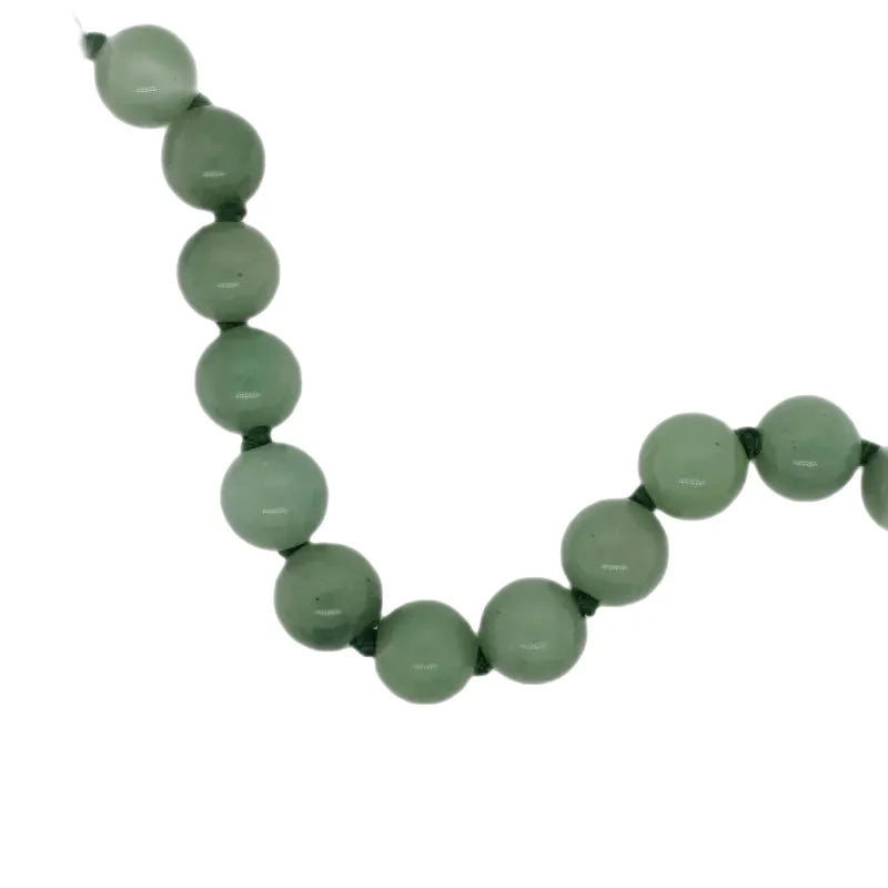 Jade 10-10.5mm Beads 60cm 9Y Clasp Strung Knotted Necklet
