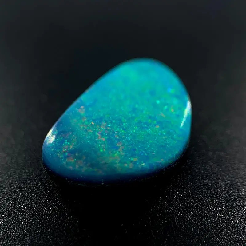 Opal Doublet Free-form Half Moon Shape Green, Blue Colours 13.9mm x 8.52mm x 3.45mm Deep