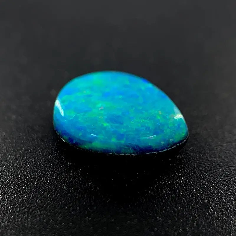 Opal Doublet Freeform Pear Shape Green Blue Orange Colours