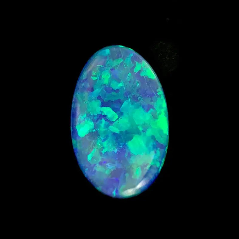 Opal Doublet Oval Shape Green Blue Colours 2 SEASPRAY
