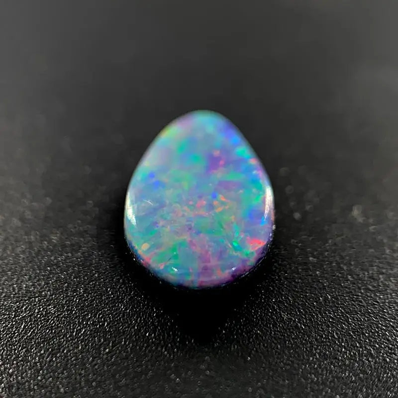 Opal Doublet Pear Shape Blue, Green, Orange, Pink Colours 9.69mm x 5.91mm x 2.49mm Deep