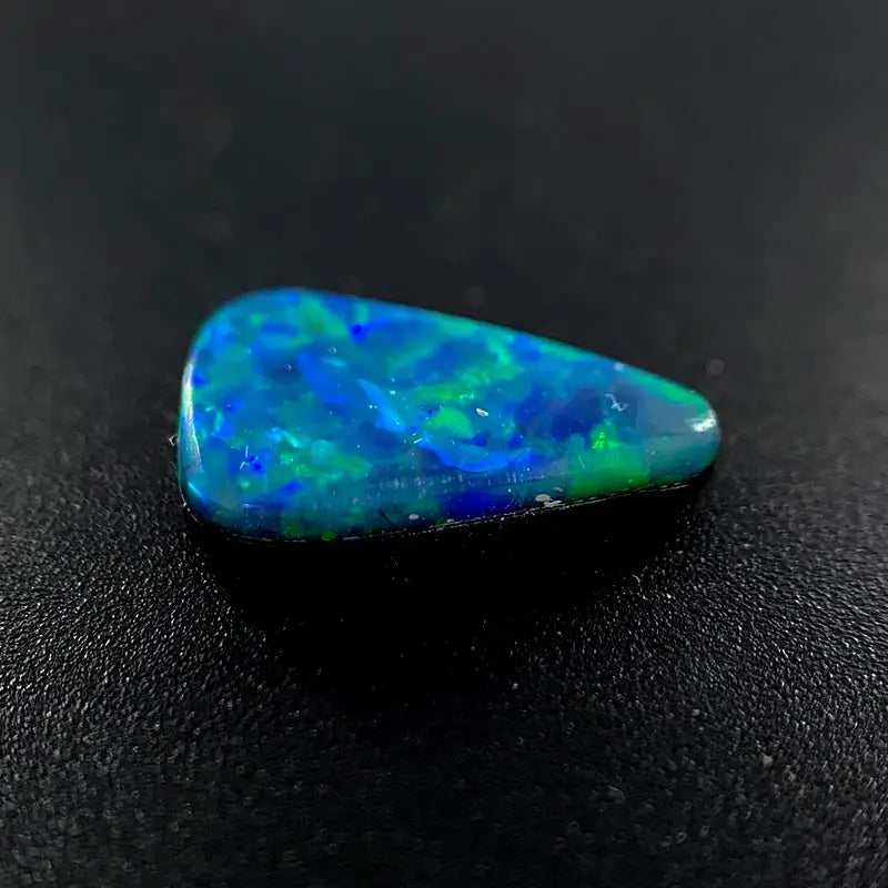 Opal Doublet Triangle Shape Green Blue Colours 10.82mm x 6.9mm x 2.4mm Deep